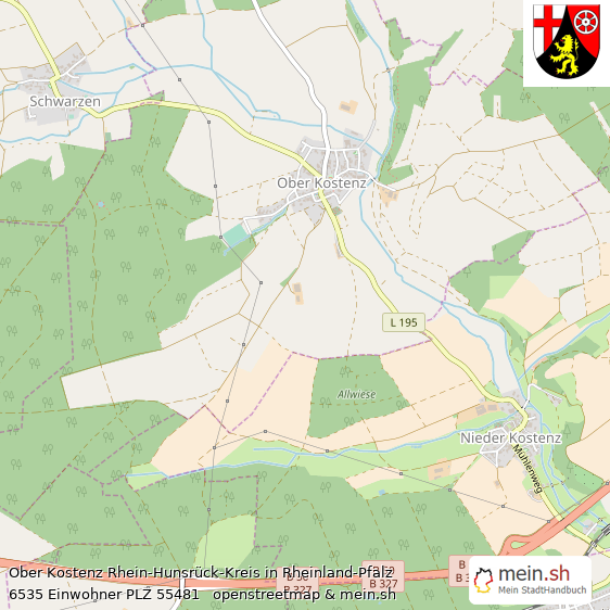 Ober Kostenz Kleines Dorf Lageplan